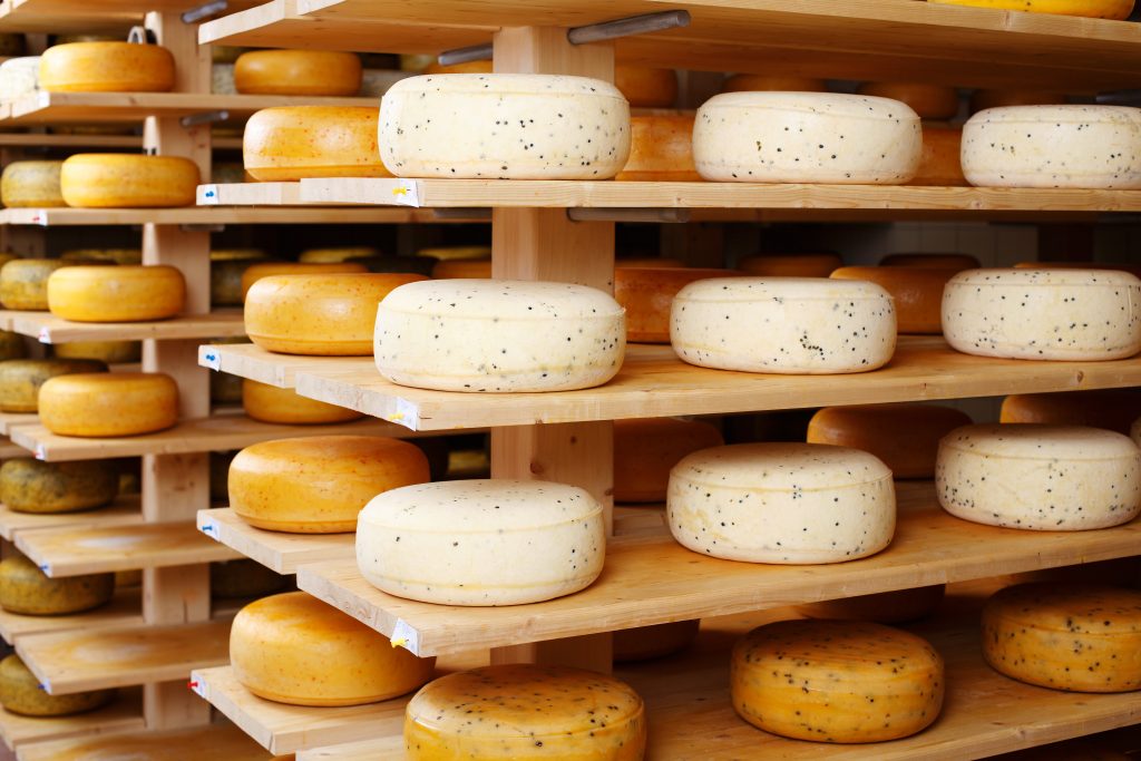 Hard Cheese on racks